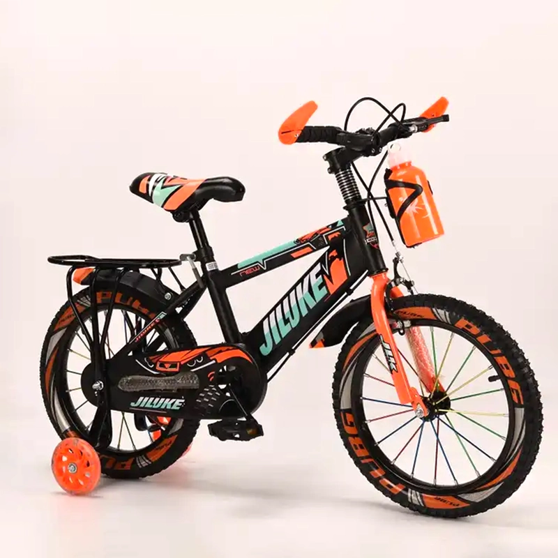 BICICLETA MOUNTAIN BIKE LUCES LED Y COLORES ARO 12 NARANJA - 4