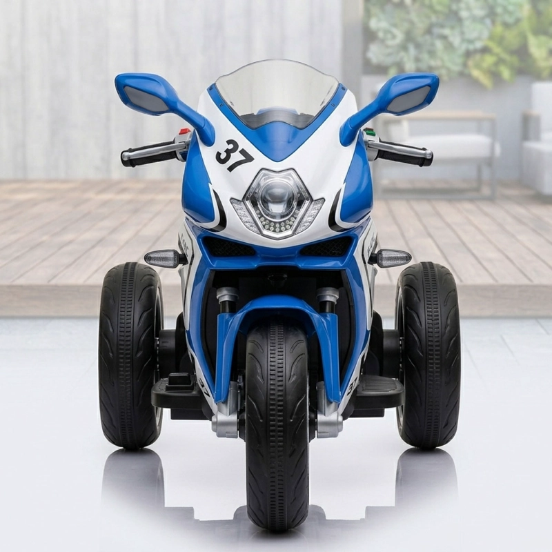 MOTO ELECTRICA INFANTIL CON MUSICA Y LUZ AZUL - 2