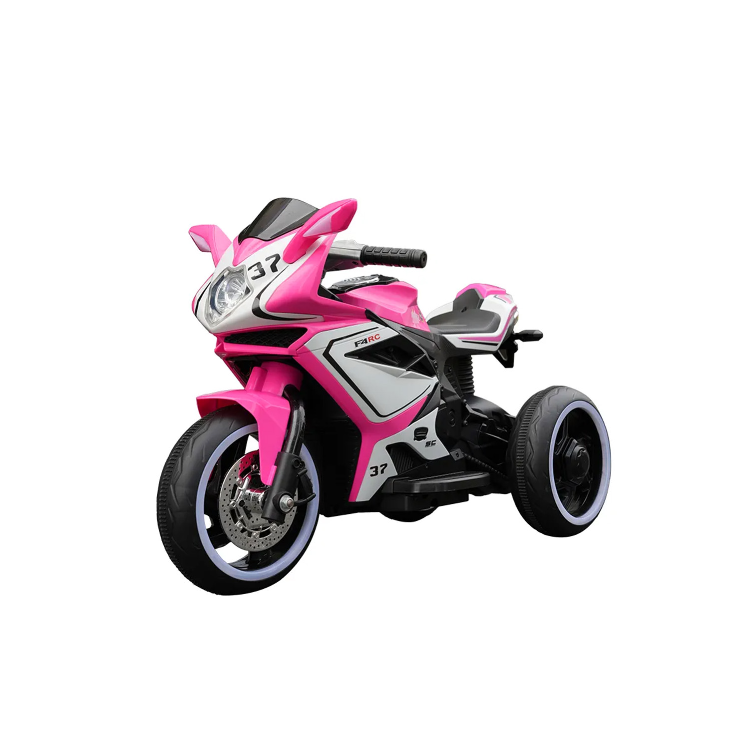 MOTO ELECTRICA INFANTIL CON MUSICA Y LUZ ROSADO - 1