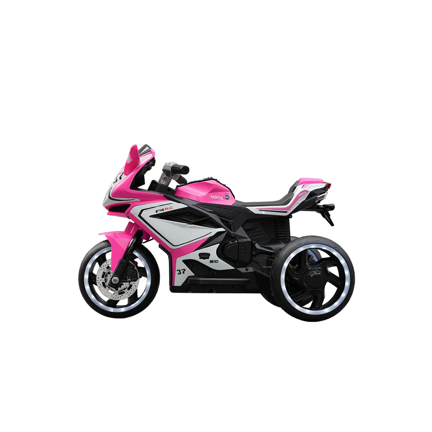 MOTO ELECTRICA INFANTIL CON MUSICA Y LUZ ROSADO - 2