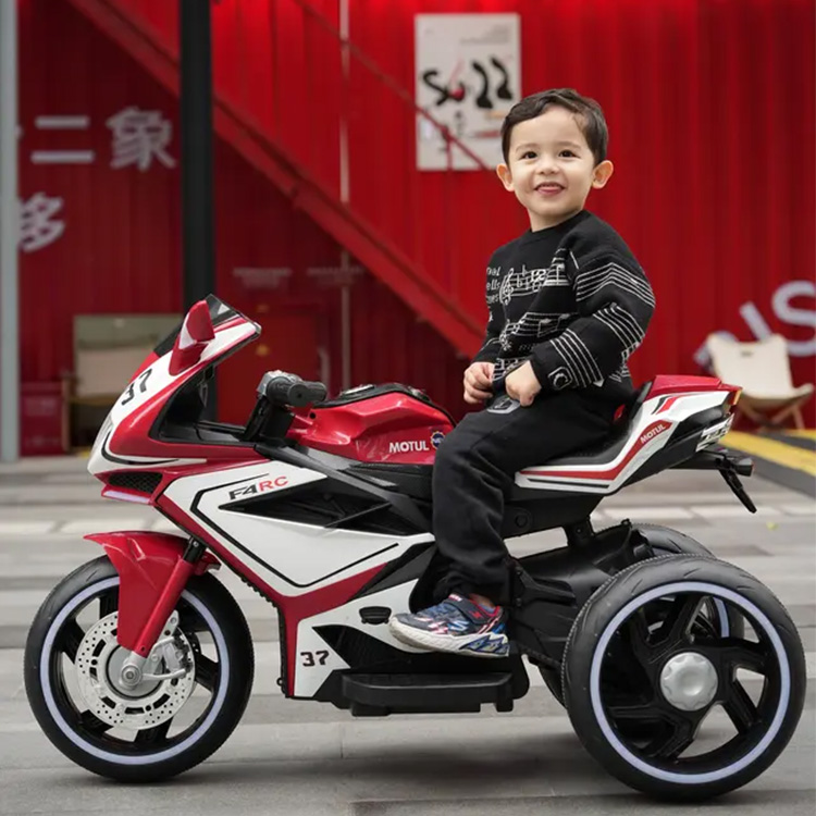 MOTO ELECTRICA INFANTIL CON MUSICA Y LUZ ROJO - 9