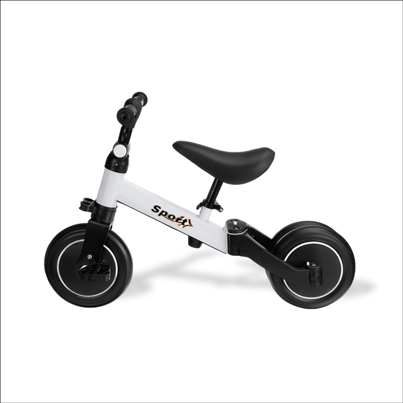 TRICICLO BICICLETA CORREPASILLOS MULTIPOSICIONES 3 EN 1 BLANCO - 8