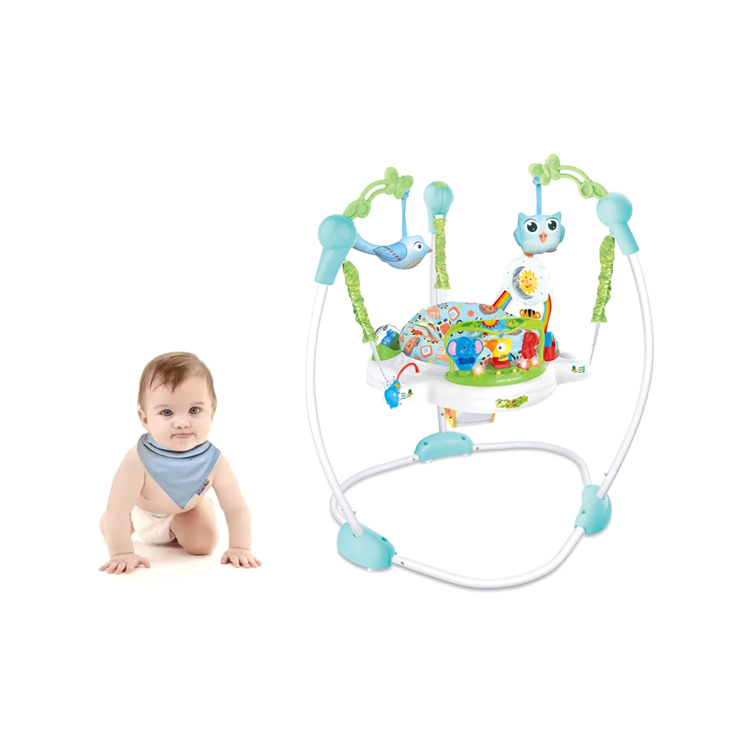 CENTRO DE ACTIVIDADES BEBE SALTARINA MUSICAL BABYJUMPER VERDE - 3