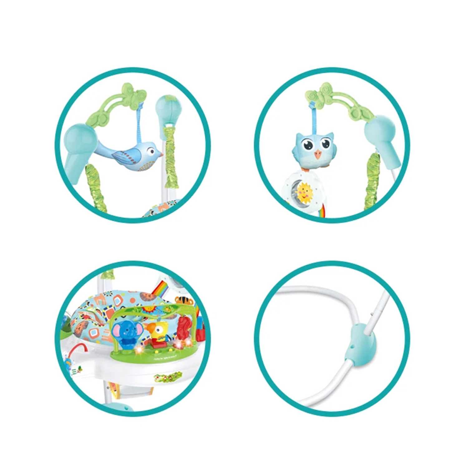 CENTRO DE ACTIVIDADES BEBE SALTARINA MUSICAL BABYJUMPER VERDE - 4