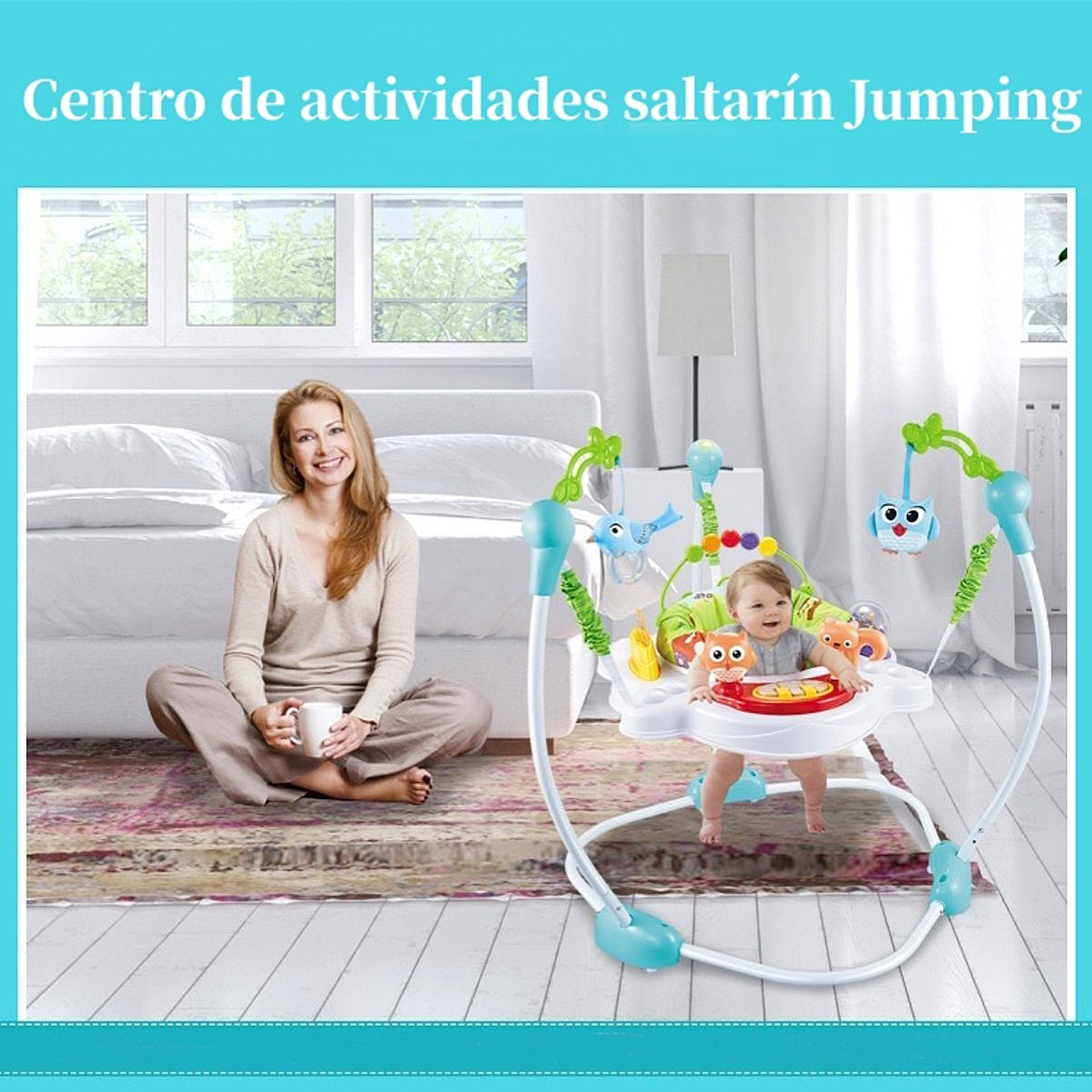 CENTRO DE ACTIVIDADES BEBE SALTARINA MUSICAL BABYJUMPER VERDE - 5