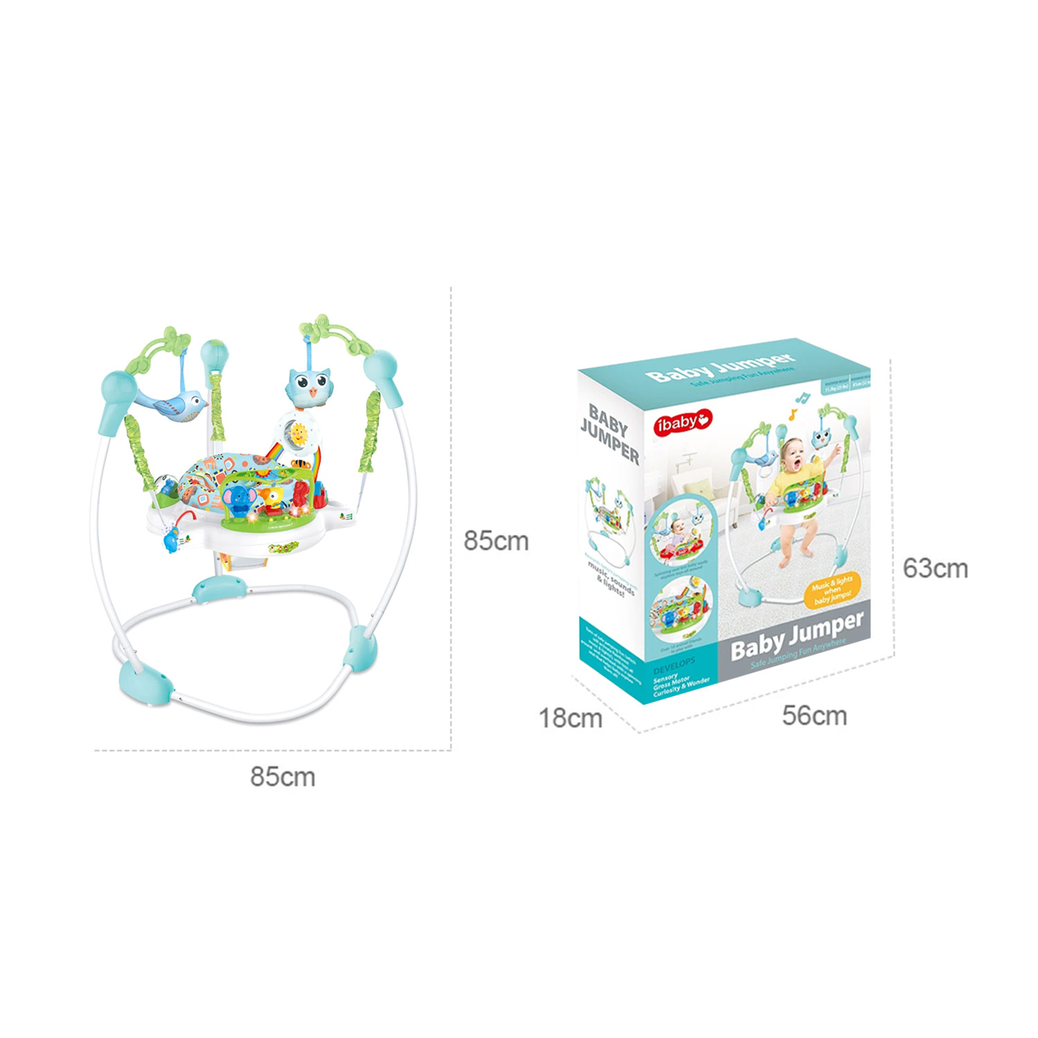 CENTRO DE ACTIVIDADES BEBE SALTARINA MUSICAL BABYJUMPER VERDE - 6