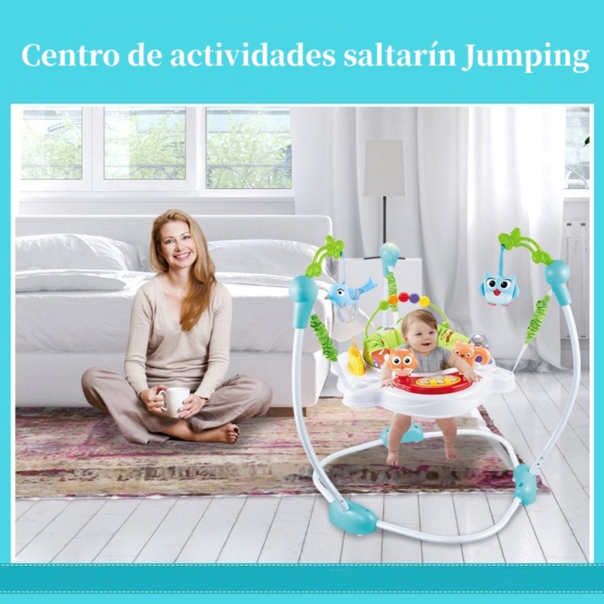 CENTRO DE ACTIVIDADES BEBE SALTARINA MUSICAL BABYJUMPER VERDE - 7