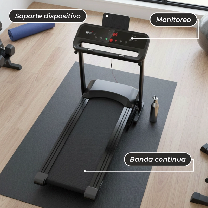 TROTADORA ELECTRICA SPORTIME LIFE-1222 K500 PLEGABLE SUPER COMPACTA NEGRA NEGRO - 6
