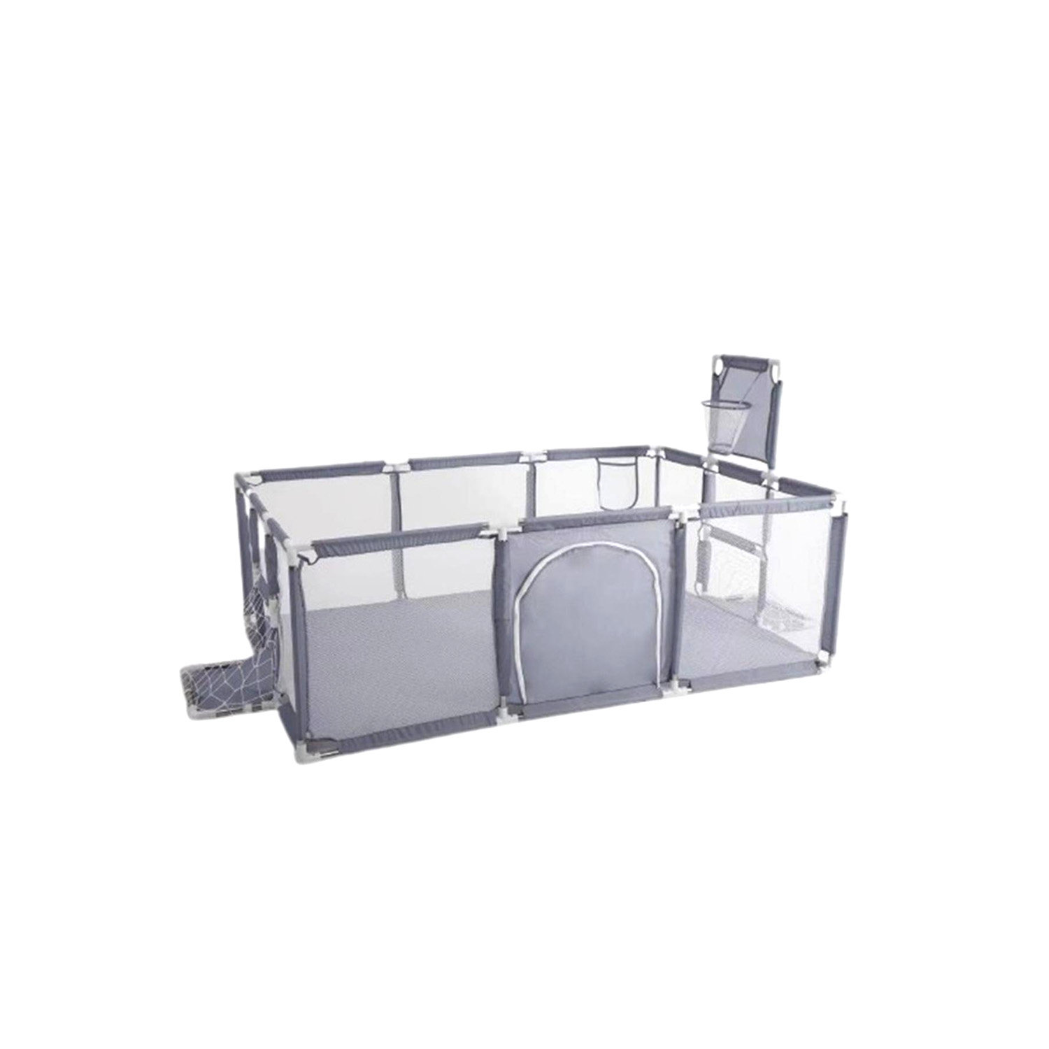 CORRAL SEGURIDAD MUNDO ONLINE LIFE-2226 GRIS BEBE 180CM CON ARO Y ARCO - 1