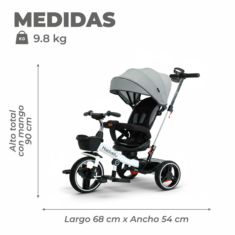 CORRAL BEBE MUNDO ONLINE LIFE-2238 BLANCO MULTIFORMAS PLASTICO 14+2 PLEGABLE CELESTE - 3