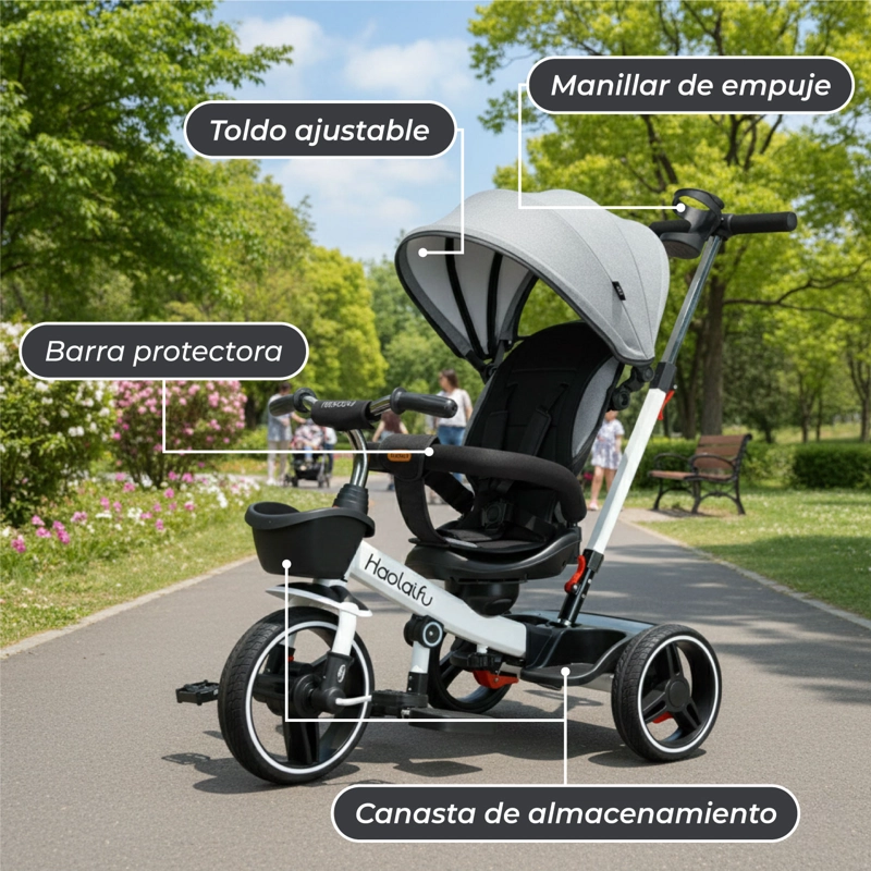 CORRAL BEBE MUNDO ONLINE LIFE-2238 BLANCO MULTIFORMAS PLASTICO 14+2 PLEGABLE CELESTE - 6