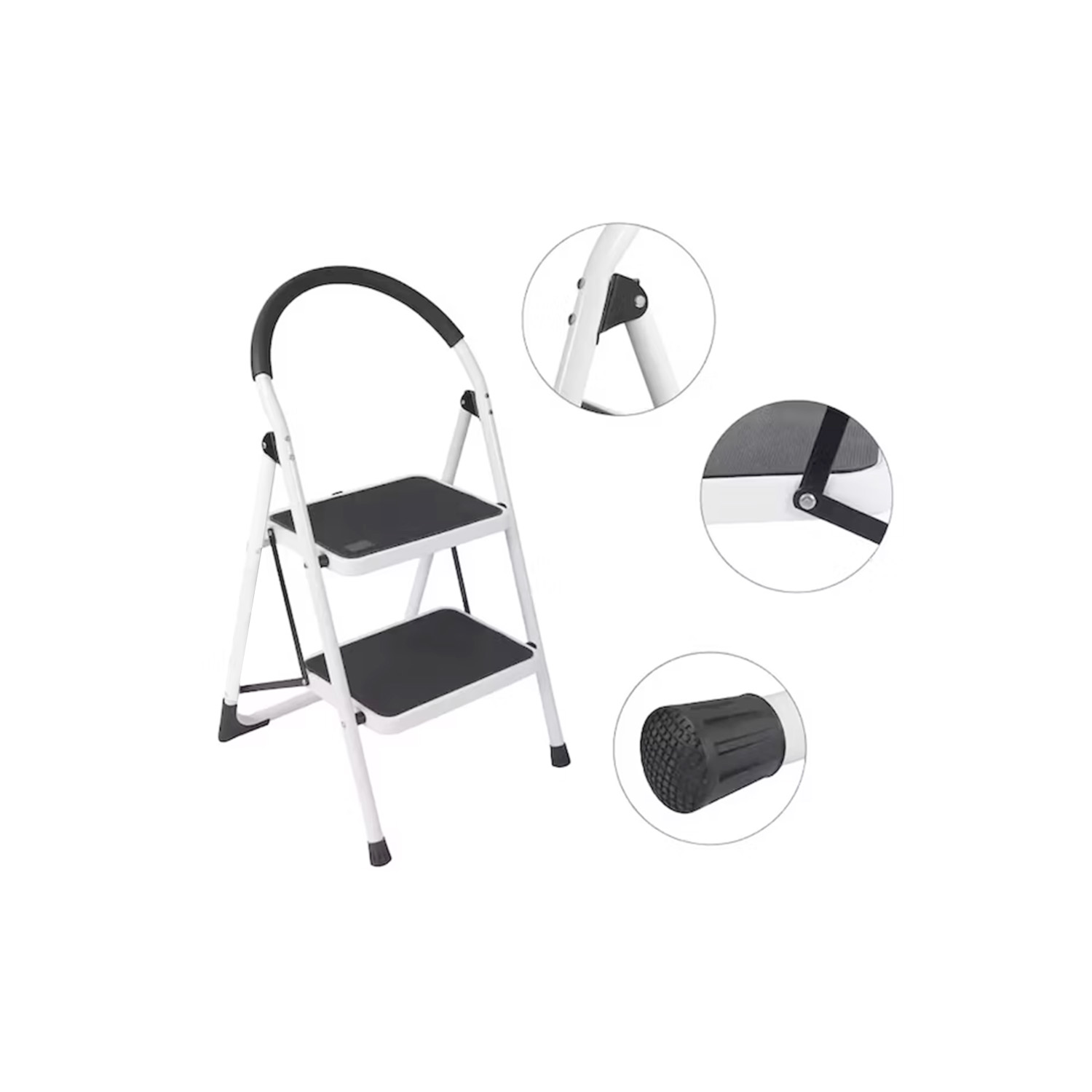 ESCALERA MUNDO ONLINE PISO ESCALA PLEGABLE 2 PELDAÑOS RESISTENTE - 6