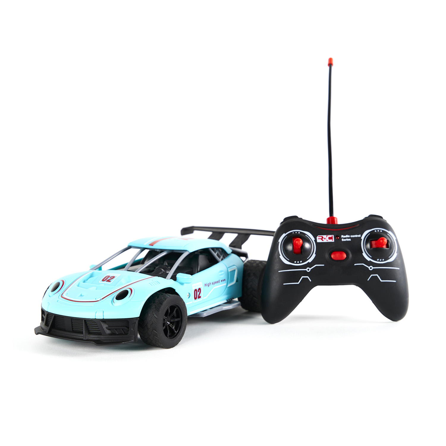 AUTO DEPORTIVO A CONTROL REMOTO CELESTE - 5
