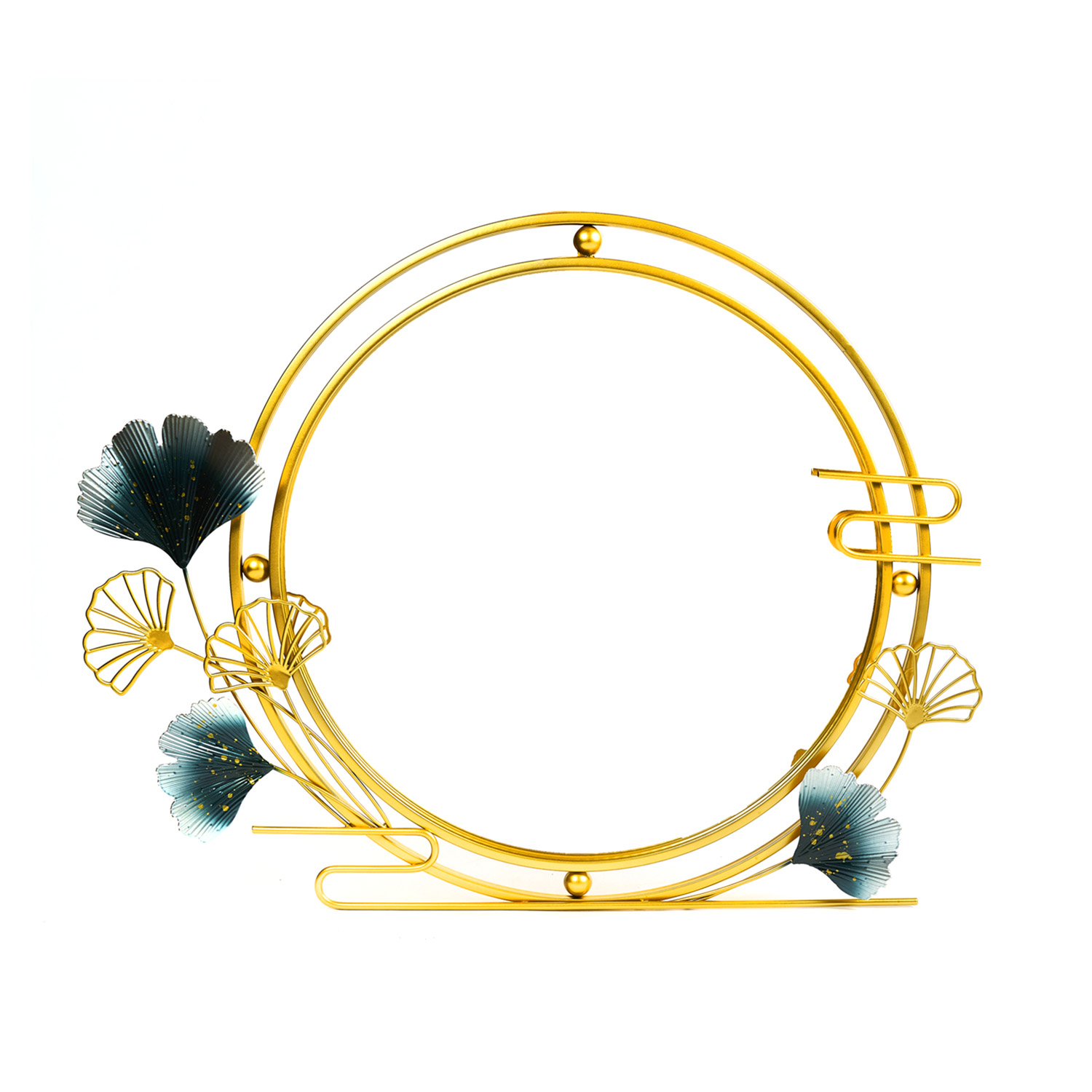 ESPEJO MUNDO ONLINE LIFE-4217 REDONDO DECO MURAL FLORAL 70 CM DORADO