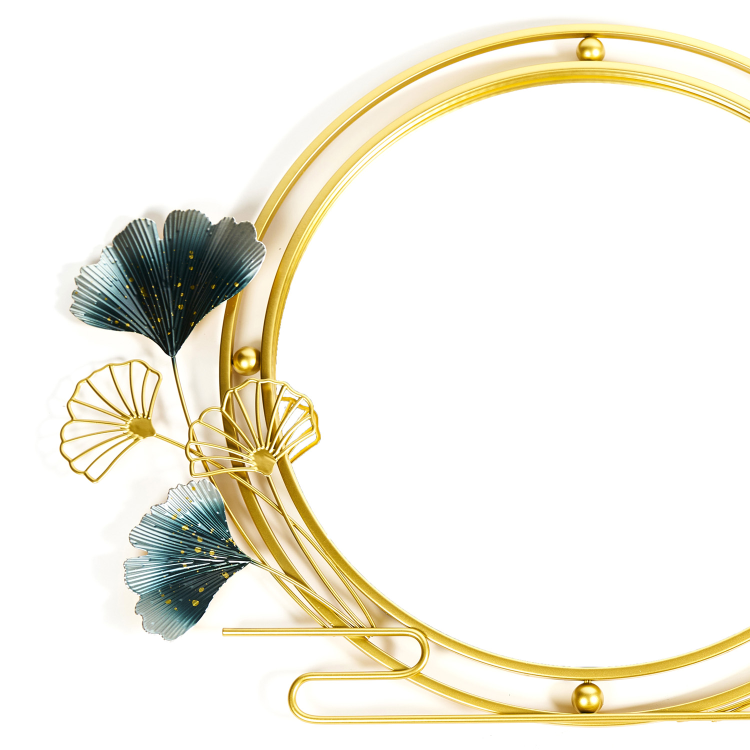 ESPEJO MUNDO ONLINE LIFE-4217 REDONDO DECO MURAL FLORAL 70 CM DORADO - 5