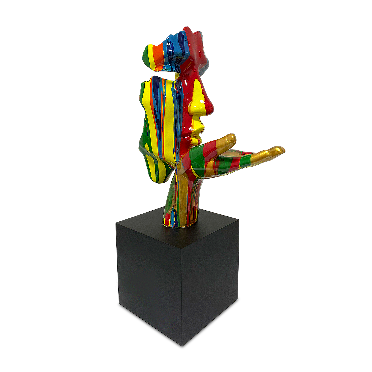 ADORNO DECO ESCULTURA ROSTRO ABSTRACTO BLOWING KISSES 55 CM - 1