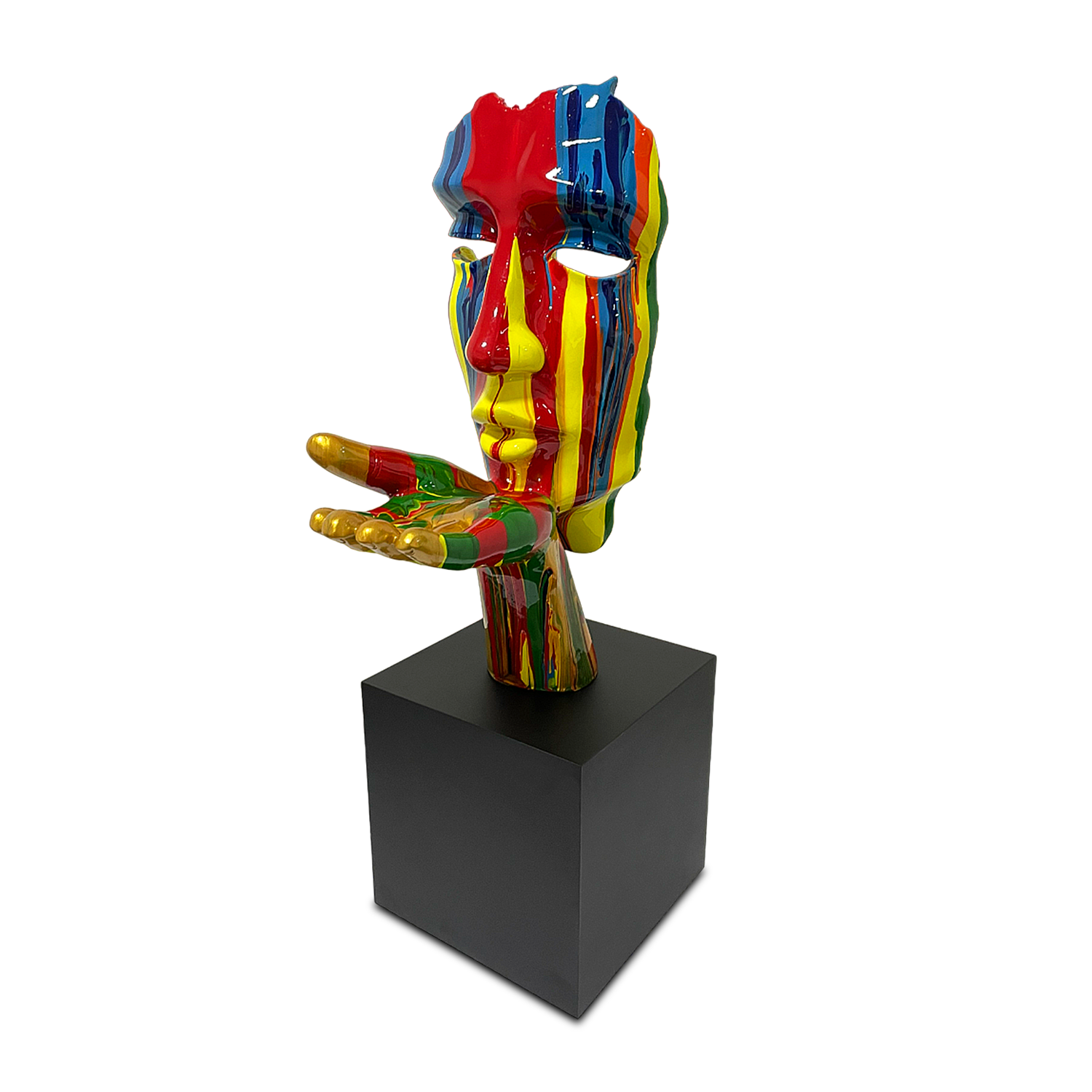 ADORNO DECO ESCULTURA ROSTRO ABSTRACTO BLOWING KISSES 55 CM - 3