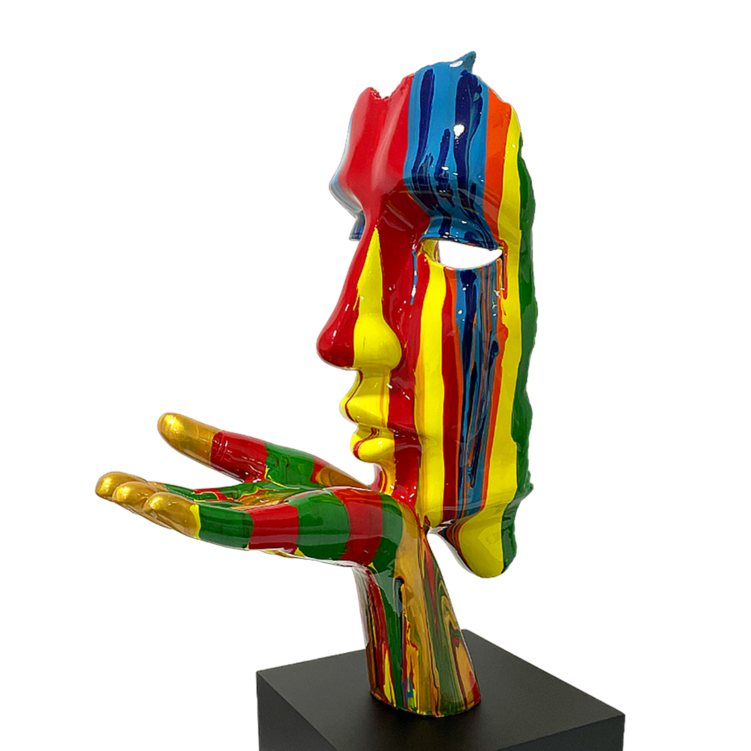 ADORNO DECO ESCULTURA ROSTRO ABSTRACTO BLOWING KISSES 55 CM - 4