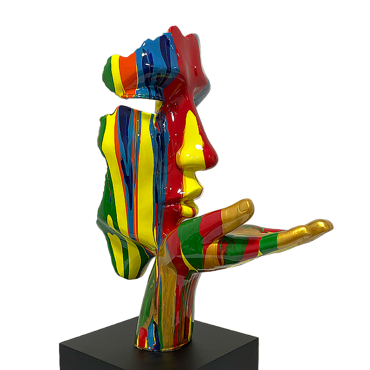 ADORNO DECO ESCULTURA ROSTRO ABSTRACTO BLOWING KISSES 55 CM - 5