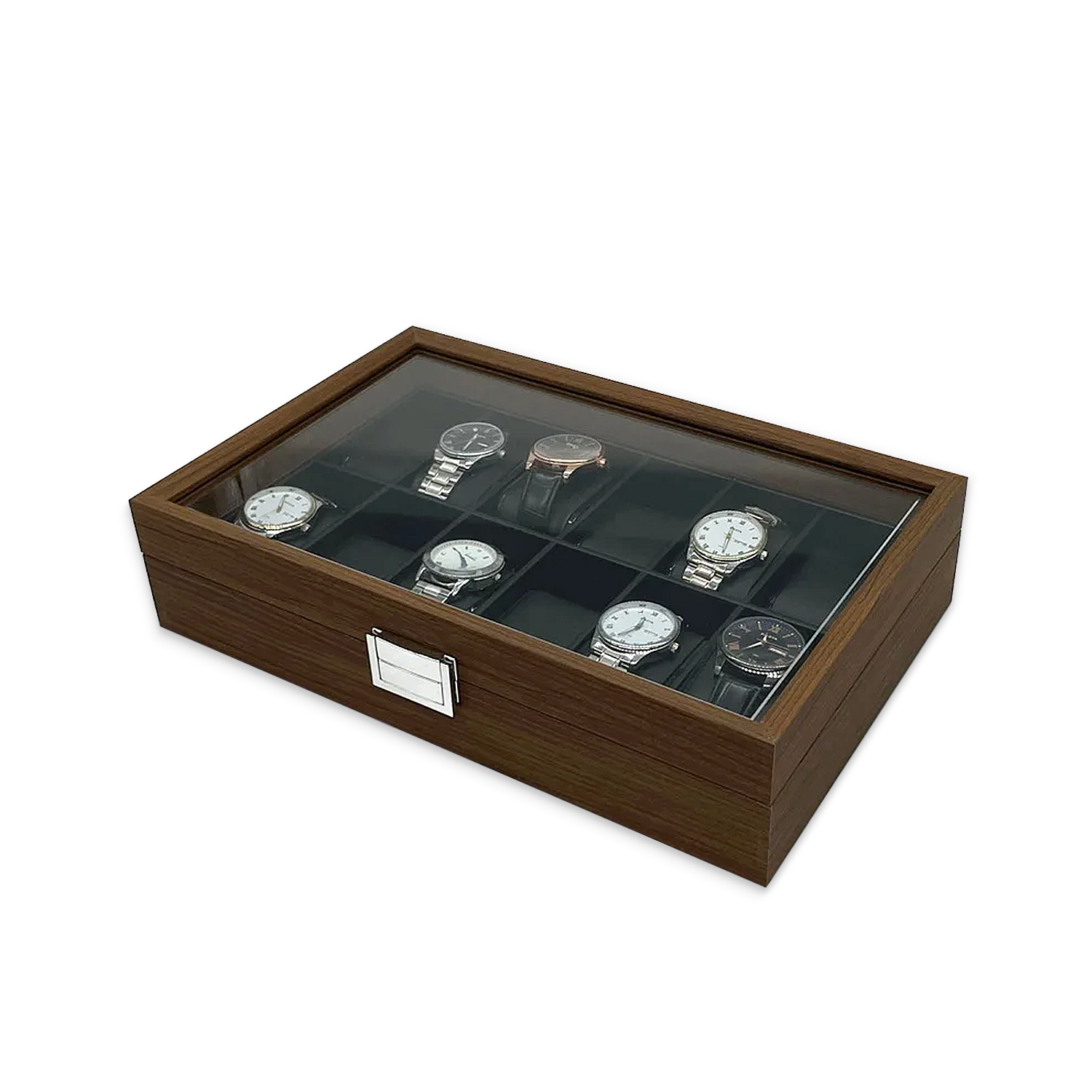 CAJA ESTUCHE ORGANIZADORA 12 RELOJES MADERA DE LUJO - 2