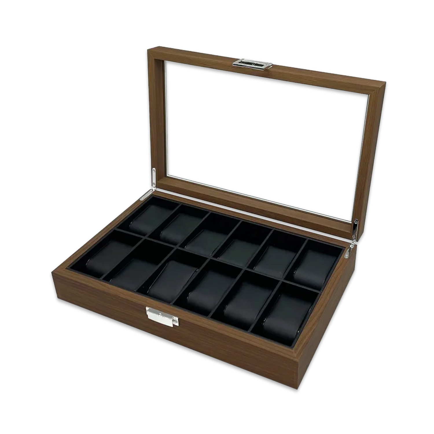 CAJA ESTUCHE ORGANIZADORA 12 RELOJES MADERA DE LUJO - 5