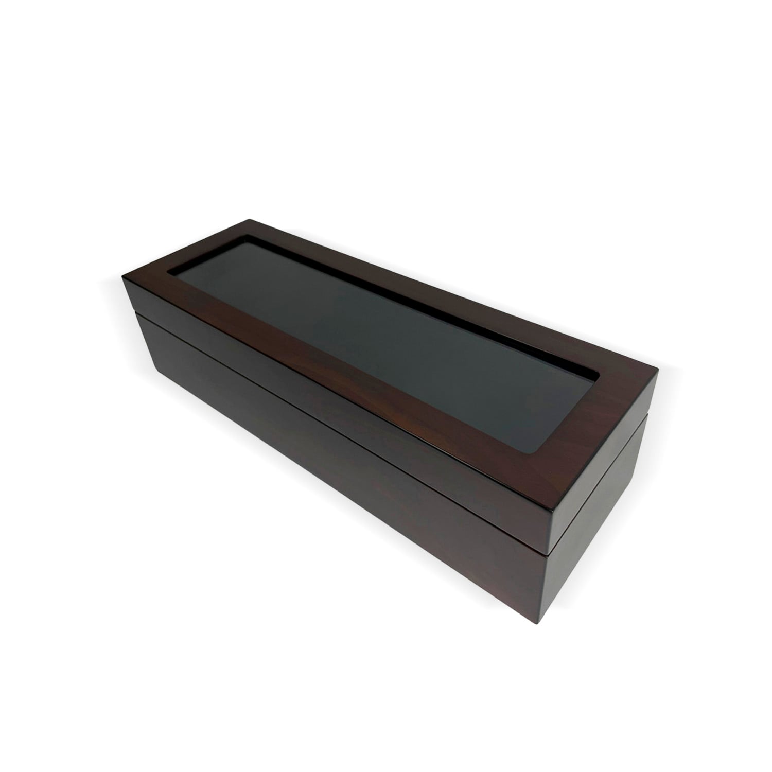 CAJA ESTUCHE ORGANIZADOR 5 RELOJES MADERA DE LUJO - 1
