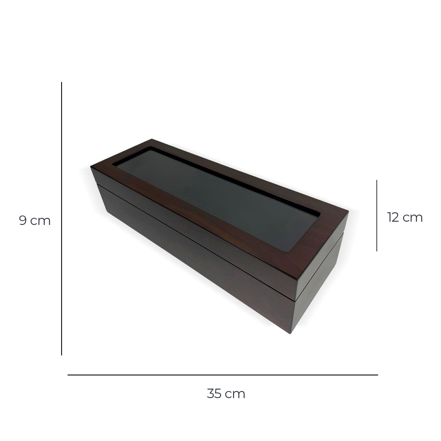 CAJA ESTUCHE ORGANIZADOR 5 RELOJES MADERA DE LUJO - 5