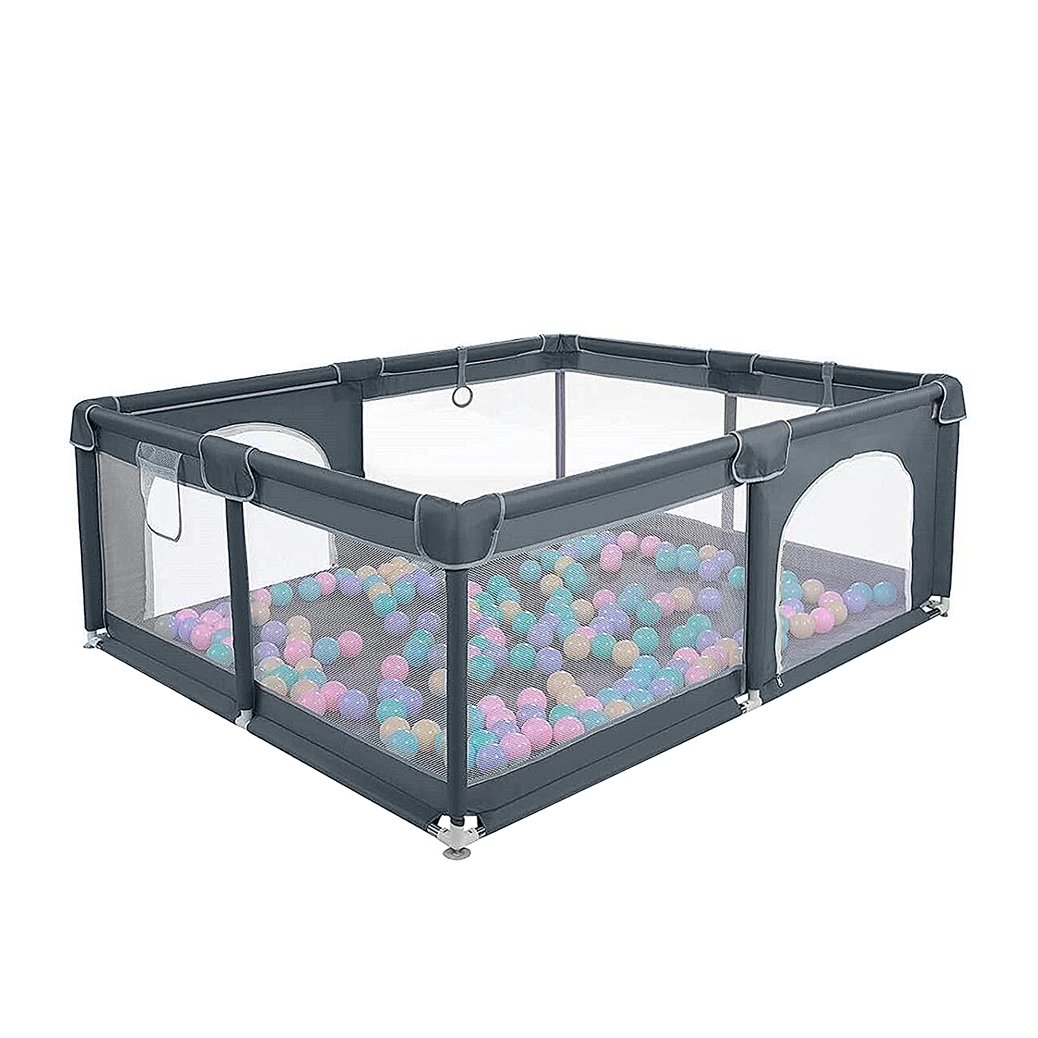 CORRAL SEGURIDAD MUNDO ONLINE LIFE-2282 GRIS BEBE 180 CM RECTANGULAR - 5