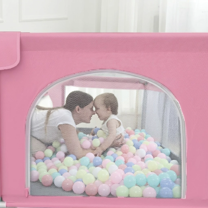 CORRAL SEGURIDAD MUNDO ONLINE LIFE-2283 ACERO INOXIDABLE ROSADO BEBE 180CM RECTANGULAR - 5