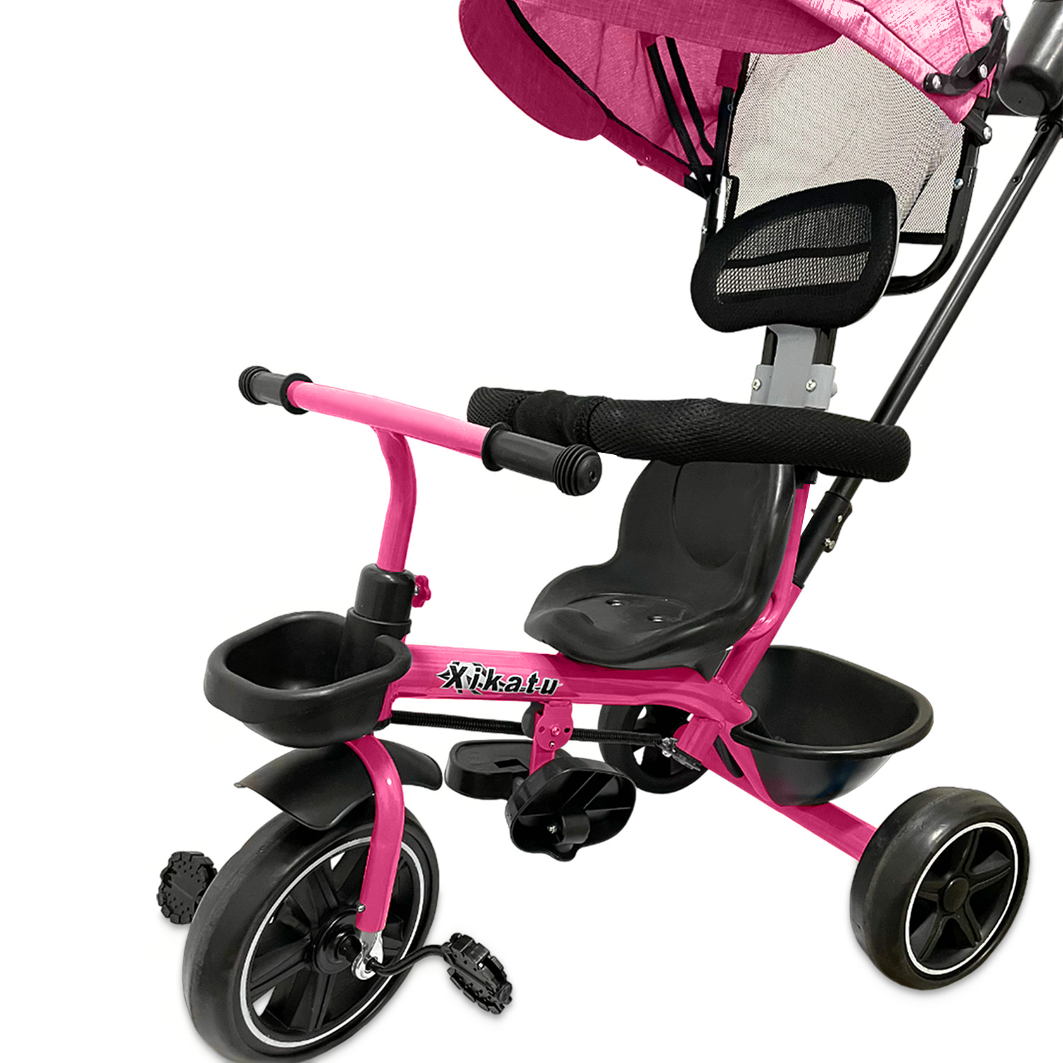 Triciclo Coche Infantil 5 En 1 Con Toldo , Mango Direccional - 2