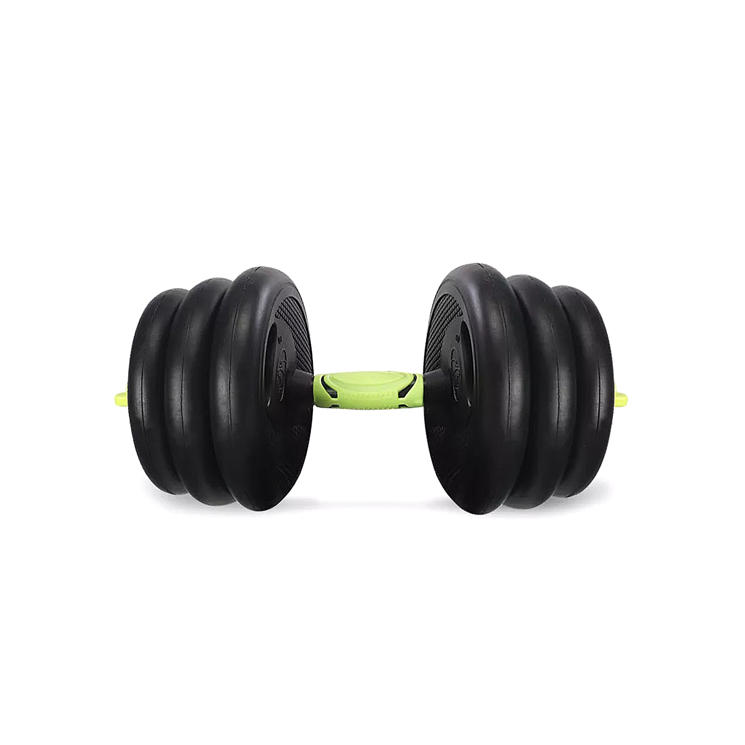 JUEGO DE MANCUERNAS MUNDO ONLINE 30 KG CON UNION LIGHT GREEN - 4