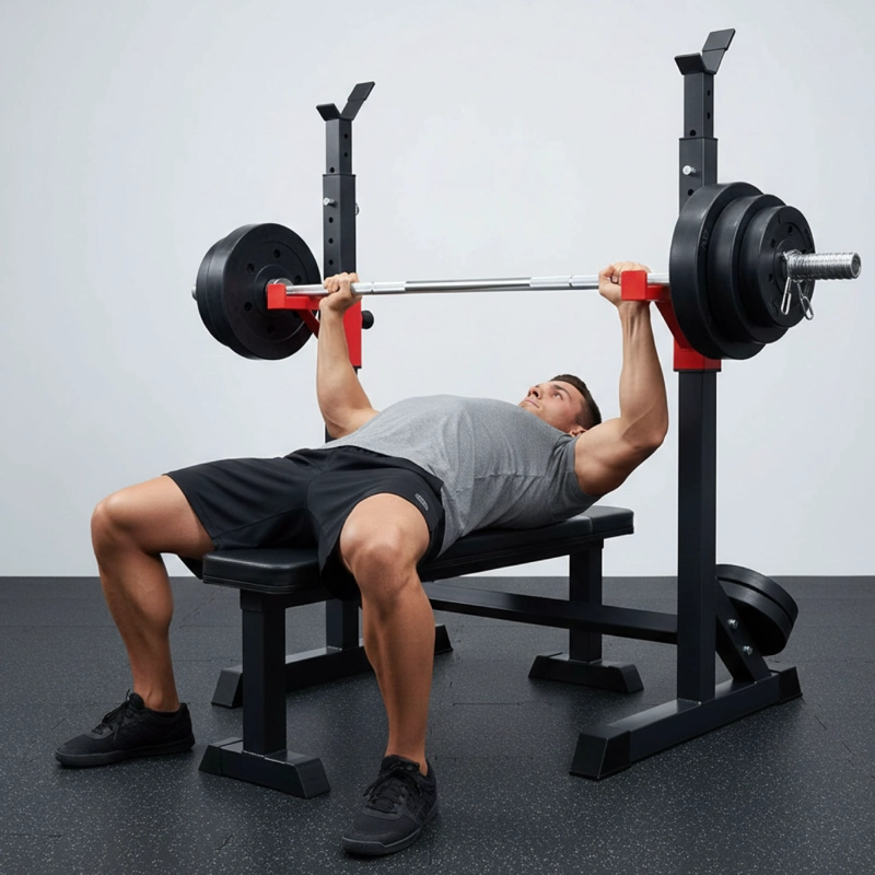 ATRIL MUNDO ONLINE LIFE-1228 RACK SQUAT SENTADILLAS AJUSTABLE PARA BARRA - 5