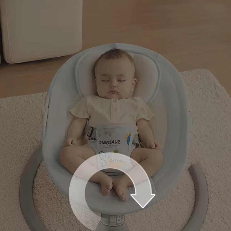 SILLA MUNDO ONLINE MECEDORA BEBÉ INALÁMBRICA MUSICAL BLUETOOTH GRIS - 8