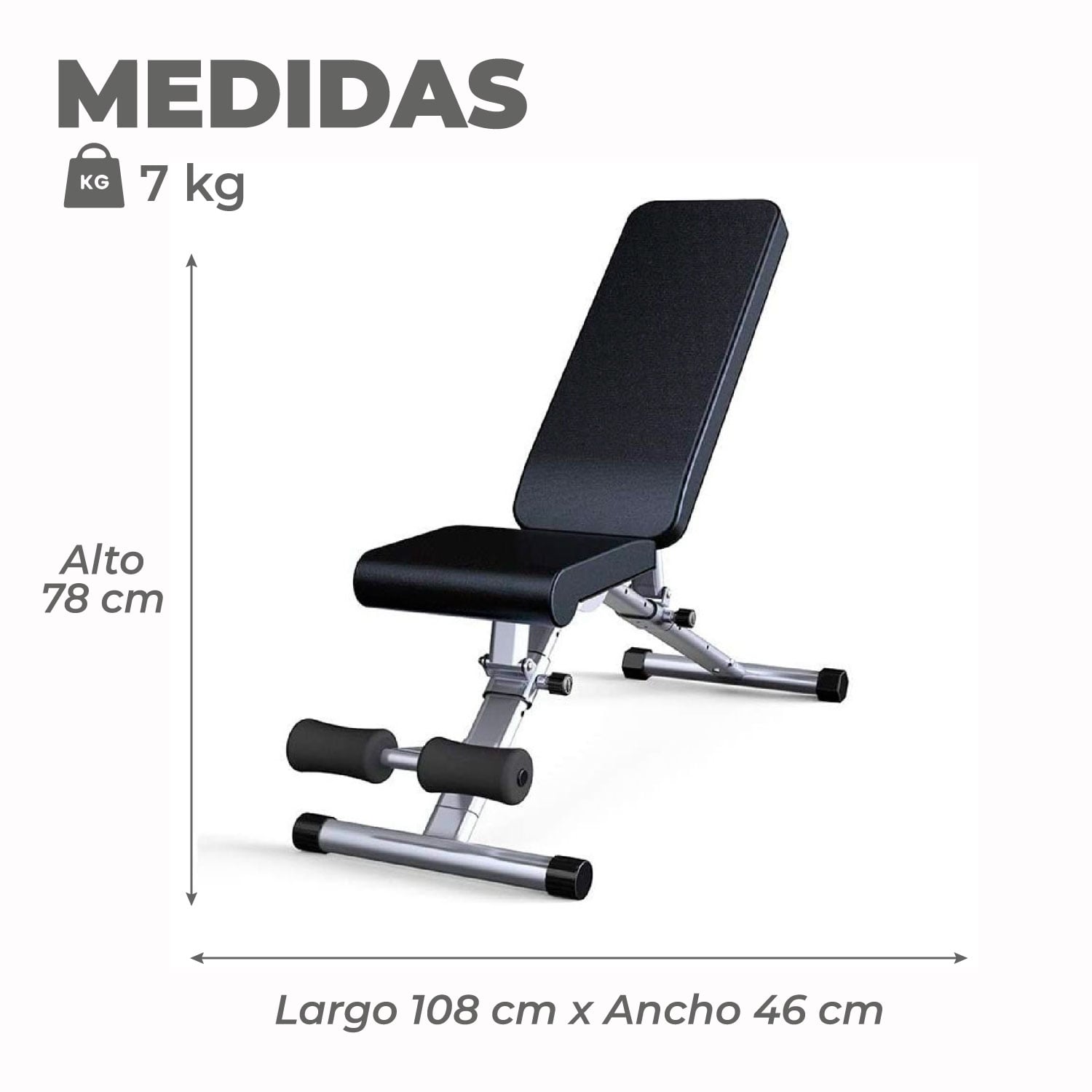 MAQUINA MUNDO ONLINE DE EJERCICIOS BANCO ABDOMINALES MULTI POSICIONES - 3
