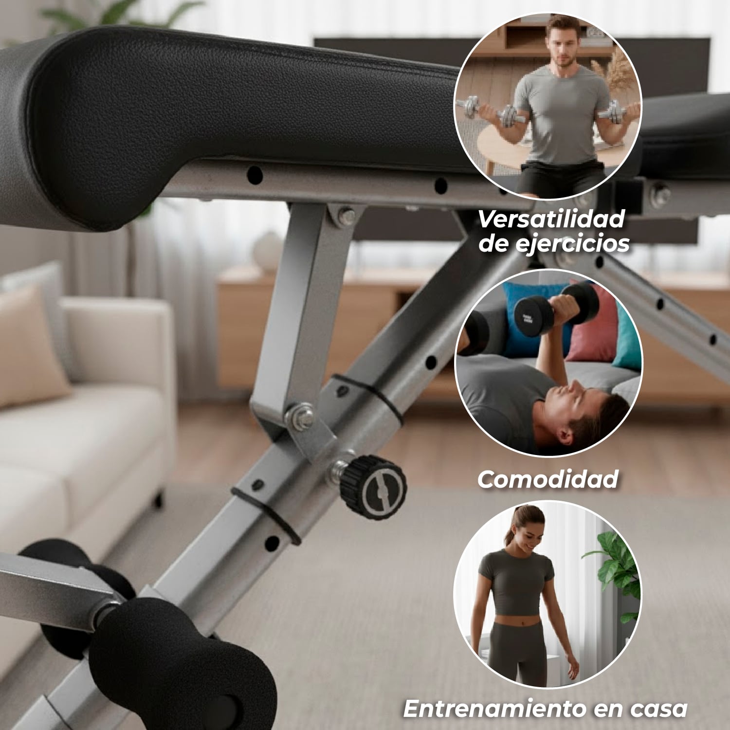MAQUINA MUNDO ONLINE DE EJERCICIOS BANCO ABDOMINALES MULTI POSICIONES - 4