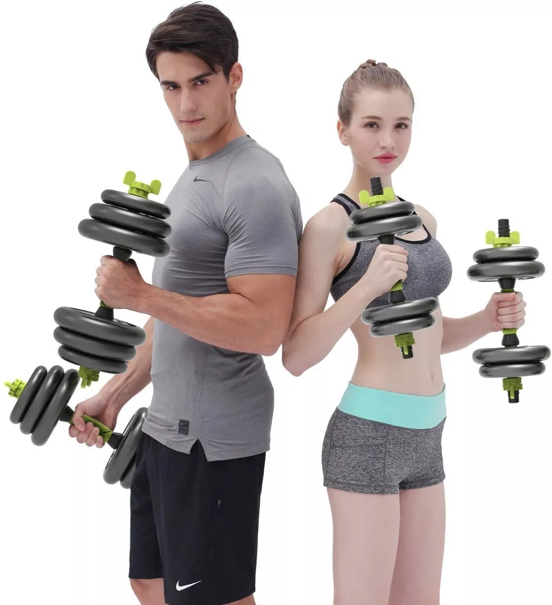 SET MANCUERNAS SPORTIME ACERO 20 KG ARMABLES MULTIFUNCIÓN - 3