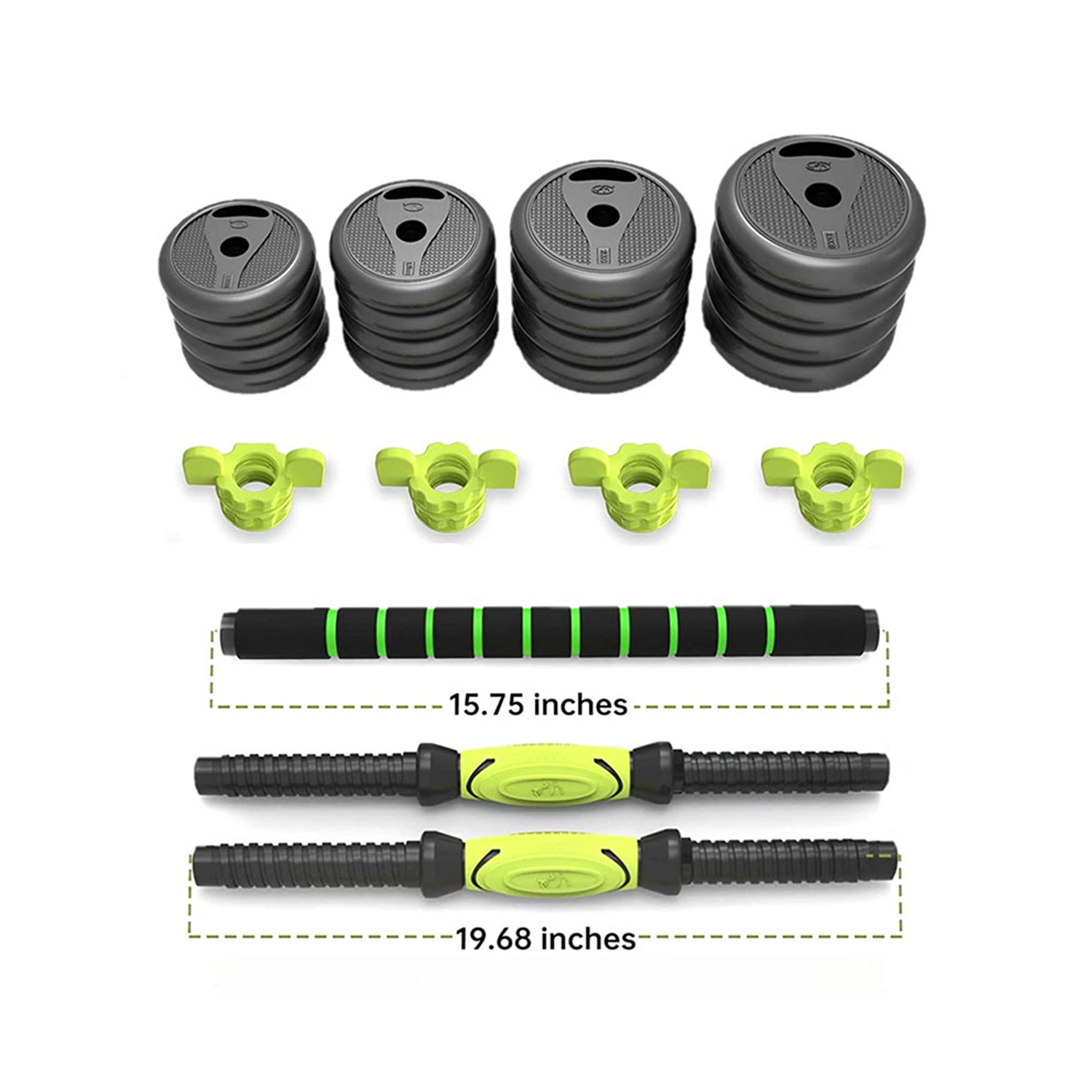 SET MANCUERNAS SPORTIME ACERO 40 KG ARMABLES MULTIFUNCIÓN - 3