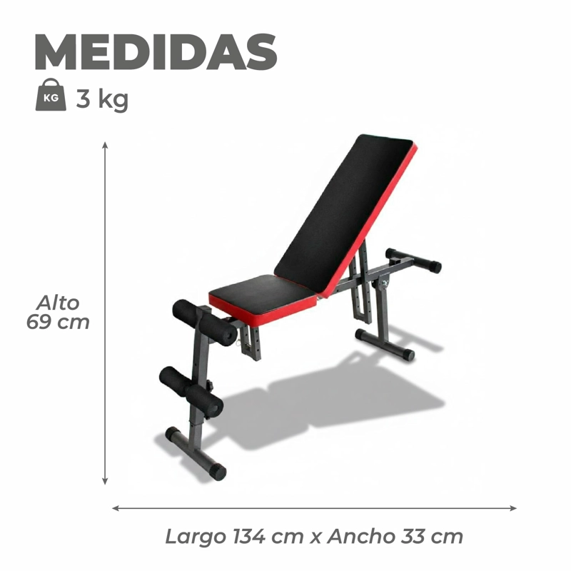 BANCA ABDOMINALES SPORTIME MULTIFUNCIONAL 4 POSICIONES - 3