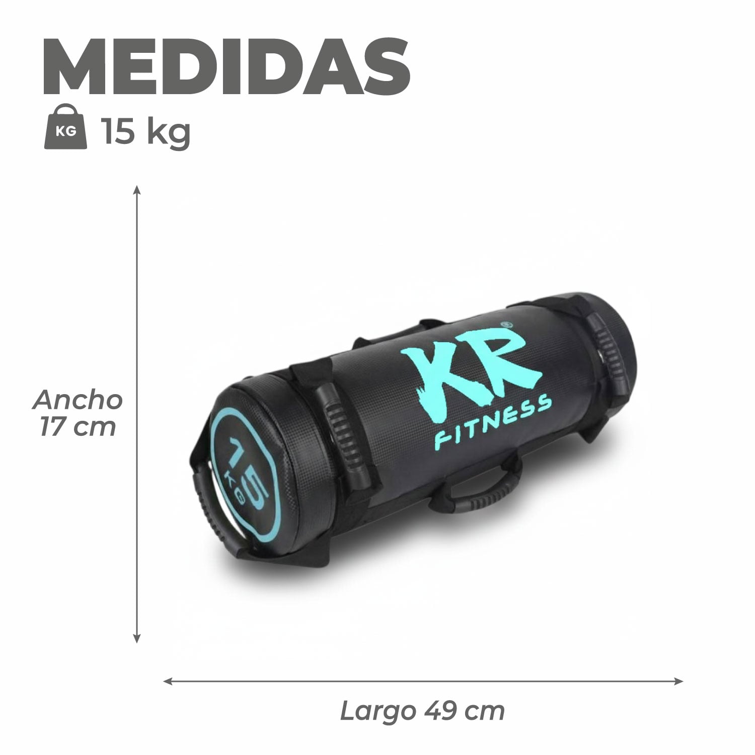SACO BULGARO SPORTIME DE ENTRENAMIENTO CROSSFIT CON ARENA PESO 15KG - 3