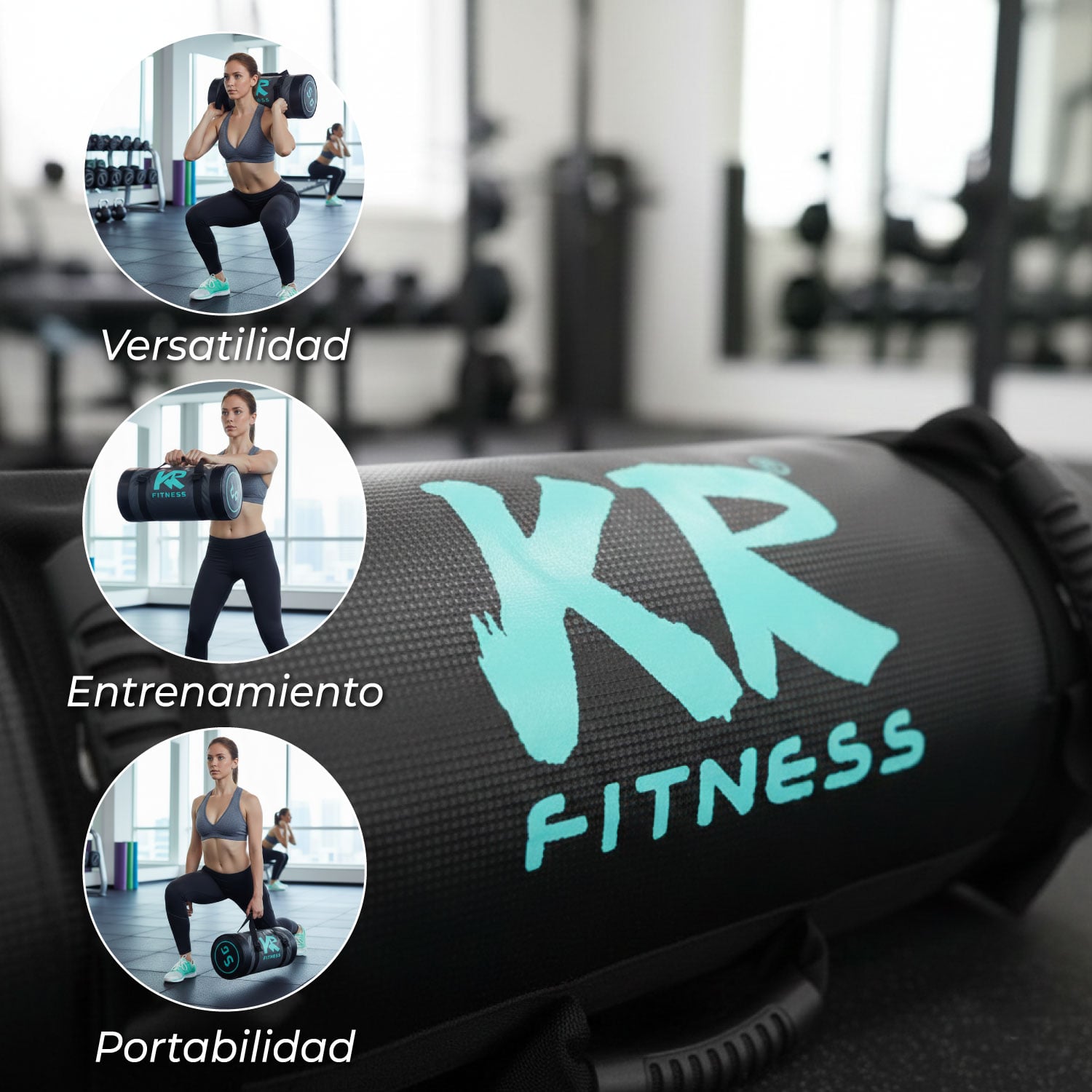SACO BULGARO SPORTIME DE ENTRENAMIENTO CROSSFIT CON ARENA PESO 15KG - 4