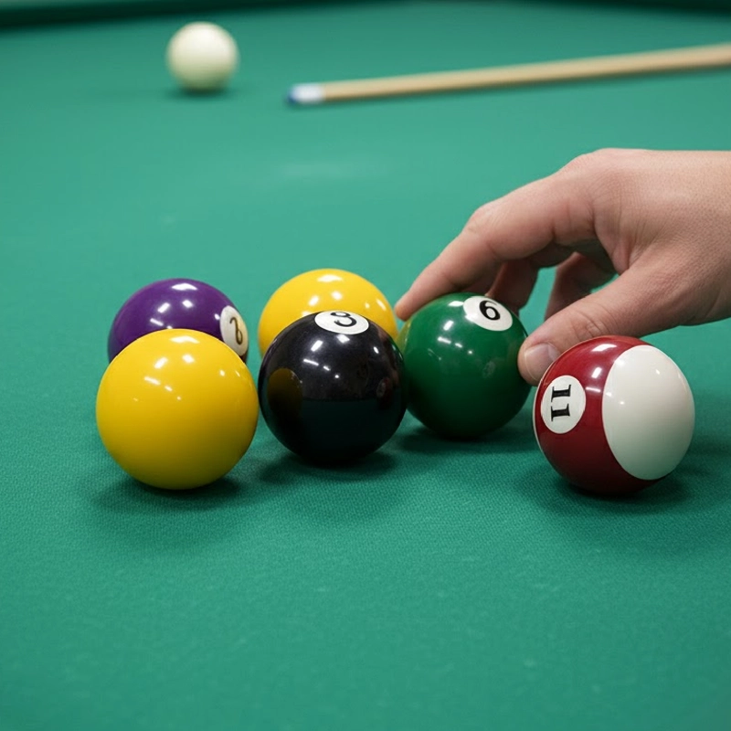 SET POOL BILLAR SPORTIME ACRÍLICO / POLIPROPILENO BOLA JUEGO COMPLETO - 5