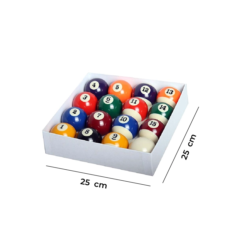 SET POOL BILLAR SPORTIME ACRÍLICO / POLIPROPILENO BOLA JUEGO COMPLETO - 7