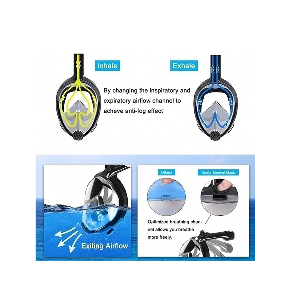 MASCARA BUCEO SPORTIME SNORKEL FULL FACE GOPRO NEGRO S/M - 5