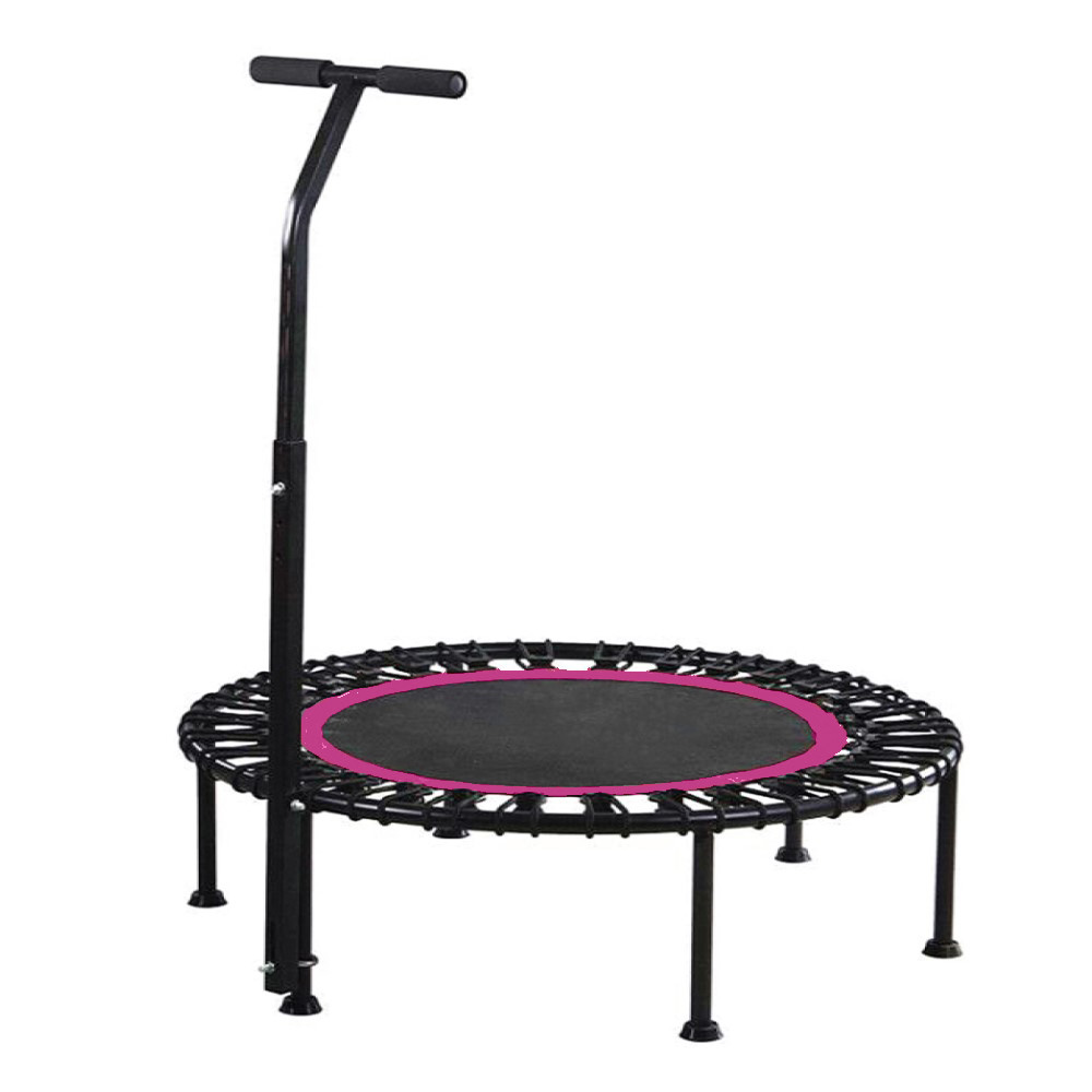 TRAMPOLÍN SPORTIME FITNESS REDONDO CON MANGO 100CM ROSADO - 1