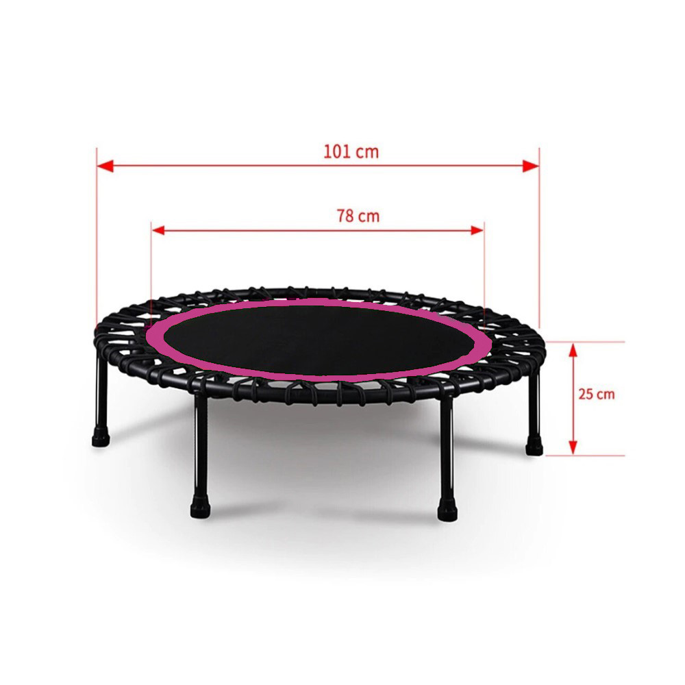 TRAMPOLÍN SPORTIME FITNESS REDONDO CON MANGO 100CM ROSADO - 4
