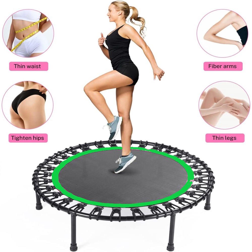 TRAMPOLÍN SPORTIME CON SOPORTE 100 CMS SALTARINA POWER JUMP VERDE - 3