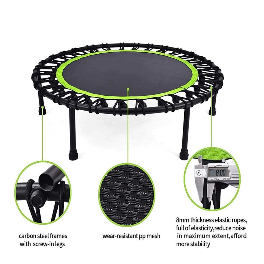 TRAMPOLÍN SPORTIME CON SOPORTE 100 CMS SALTARINA POWER JUMP VERDE - 4