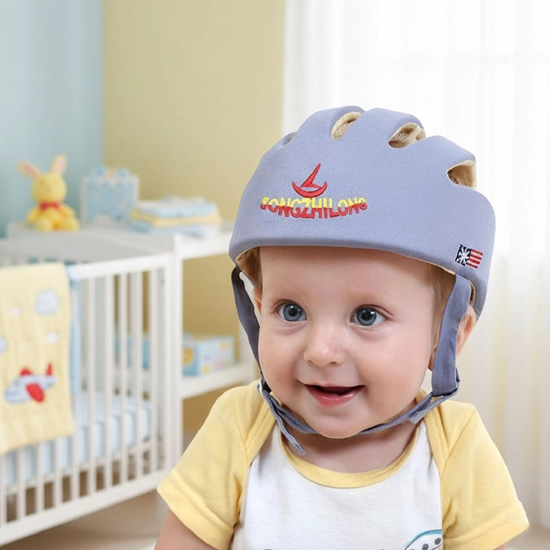 CASCO MUNDO ONLINE PROTECCIÓN SEGURIDAD BEBÉ ANTIGOLPES GATEO GRIS - 4