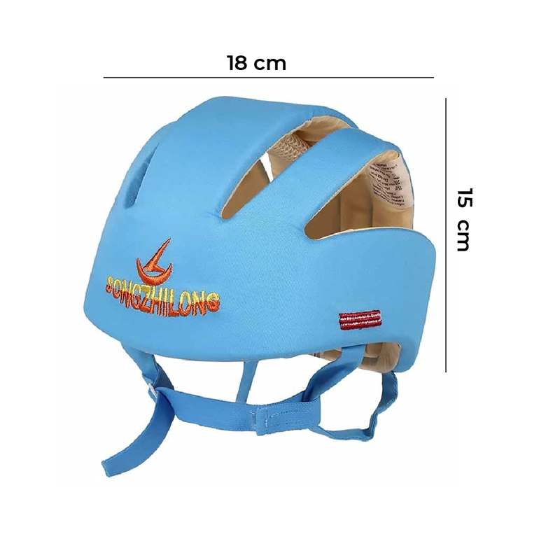 CASCO PROTECCIÓN SEGURIDAD BEBE ANTIGOLPES GATEO CELESTE - 7