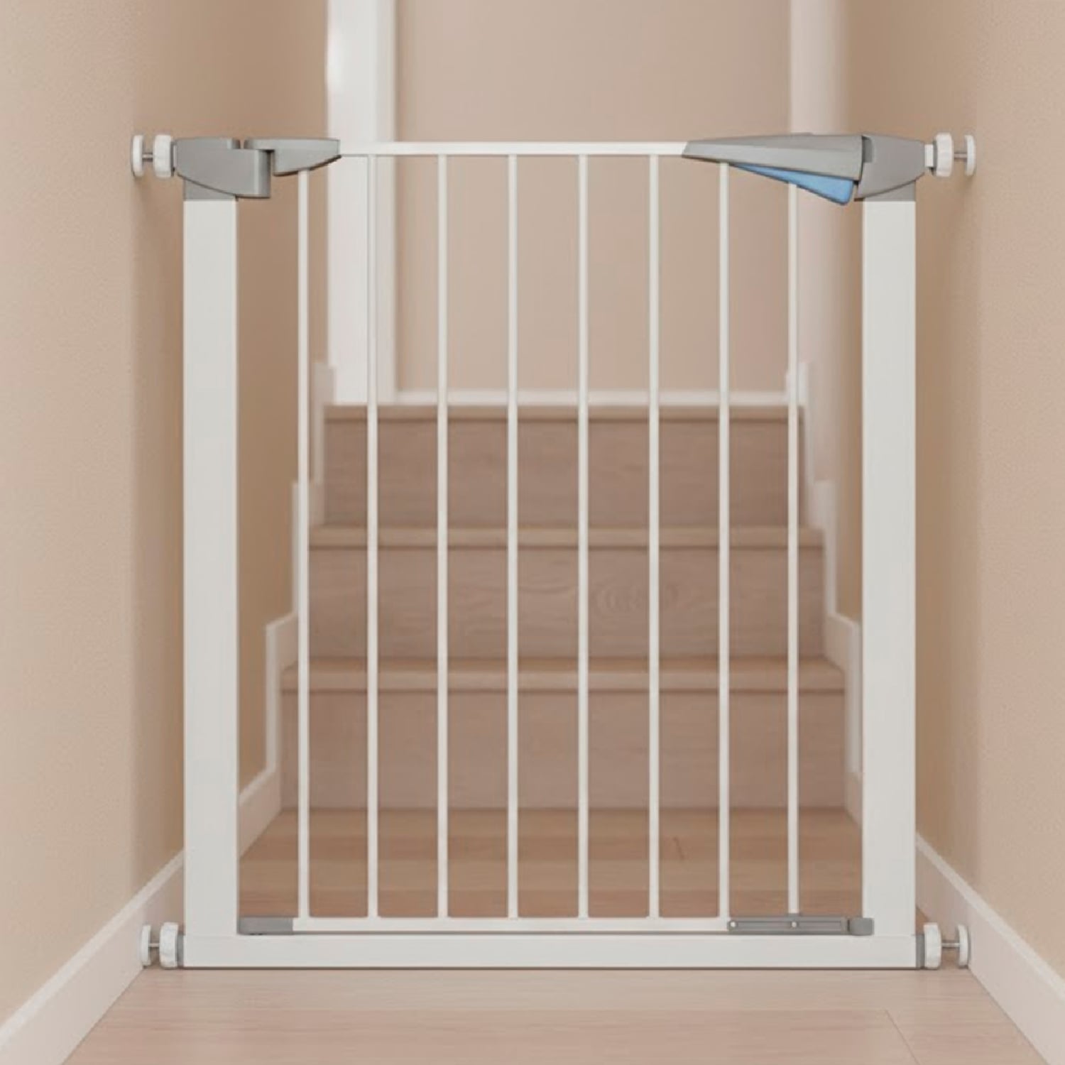 REJA ESCALERA MUNDO ONLINE BLANCO PUERTA BEBE MASCOTAS SEGURIDAD 69 CM - 2